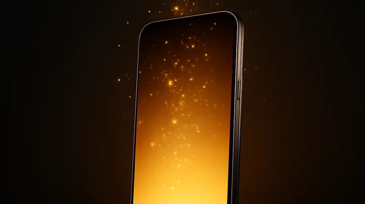 HOT880 COM Modern phone with glowing screen